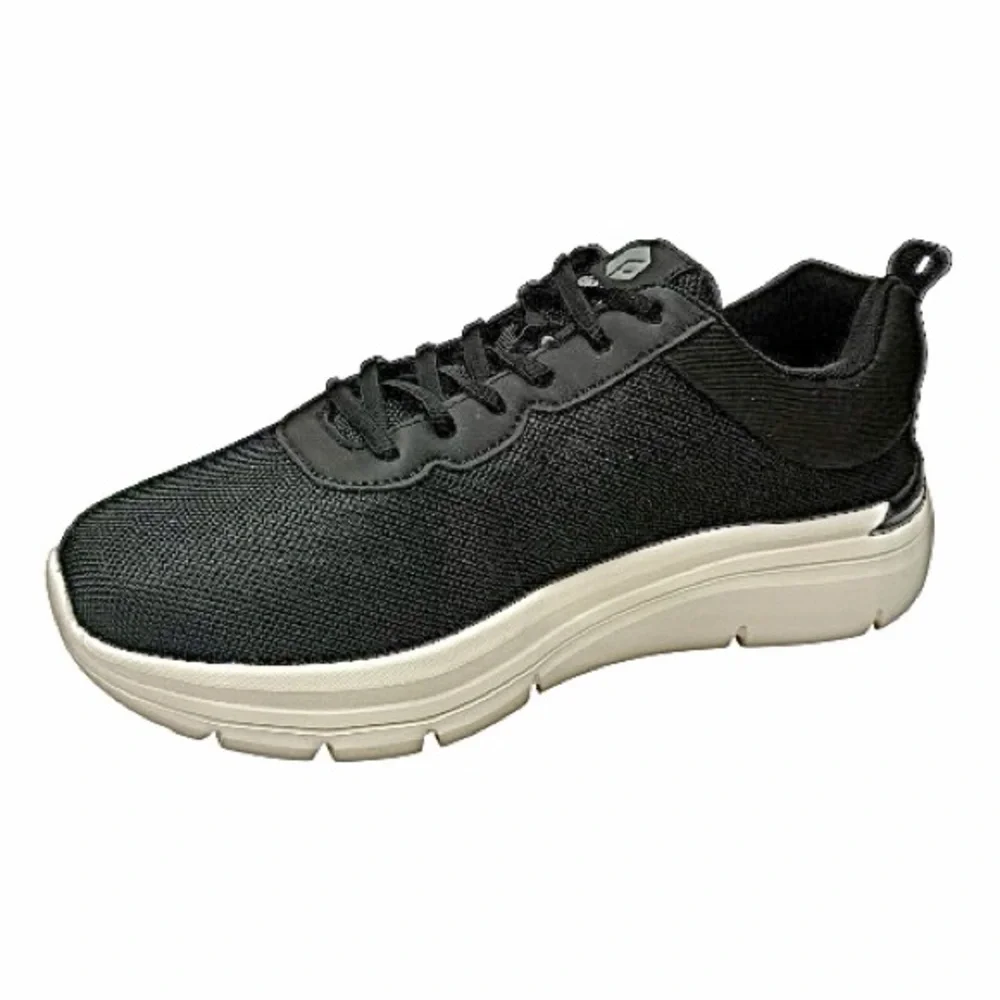 FitVille Men’s Walking Shoes – Wide Width 9.5 EW Black Max Cushioning Sneakers